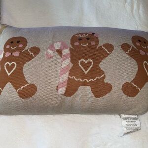 Cupcakes and Cashmere Christmas Gingerbread Man Pillow Large 23" x 16"